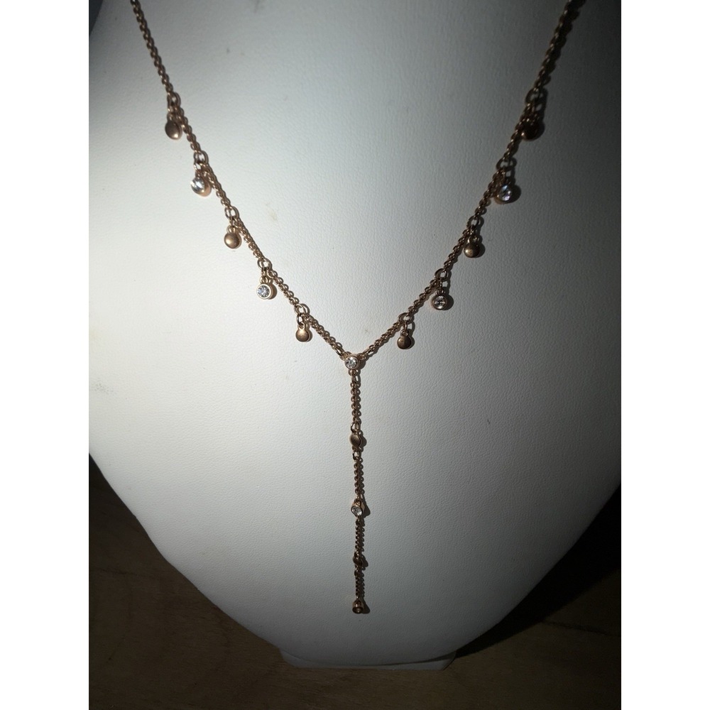 Swarovski Stones‎ Atelier By Penelope Cruz Necklace Rose Gold Dangle Drop
